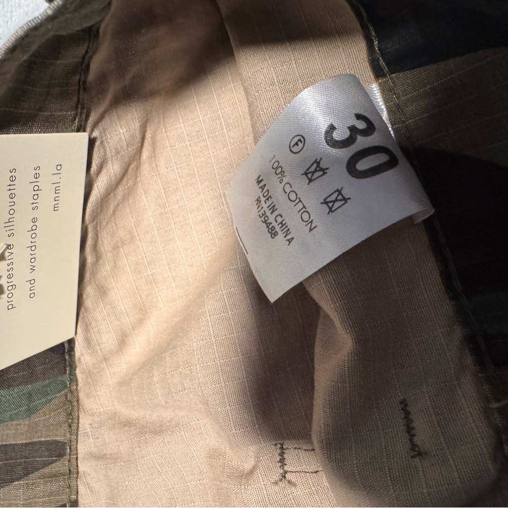 MNML Tan and Green Cargo Pants - Picture 3 of 7